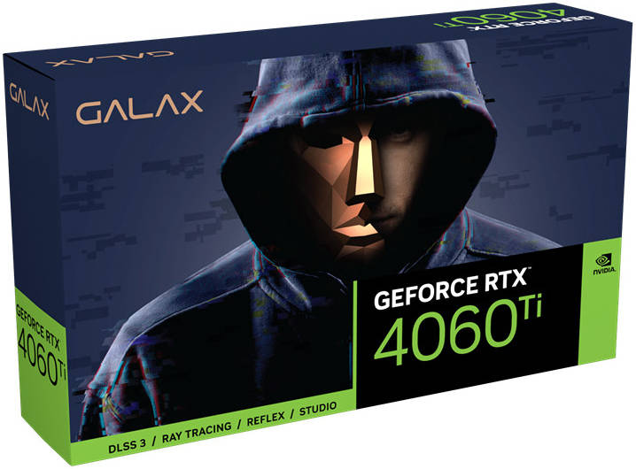 GALAX GeForce RTX 4060 Ti EX Graphics Card, 8GB GDDR6 128-bit Memory, 2640MHz Boost Clock, 18 Gbps Memory Speed, 4352 CUDA Cores, PCI-E 4.0, DisplayPort 1.4a x 3, HDMI 2.1a x 1, Black | 46ISL8MD8AEX