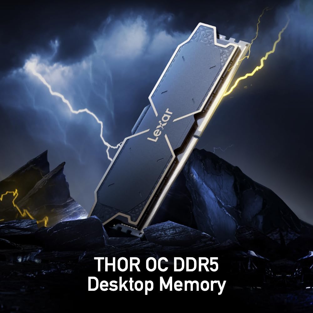 32GB Lexar DDR5 6000 OC+RGB With Gray Heat Sink, Dual Pack