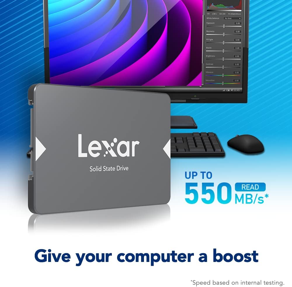 128GB Lexar NS100 2.5" SATA (6Gb/s) Solid State Driv, Upto 520Mb/s Read and 440Mb/s Write