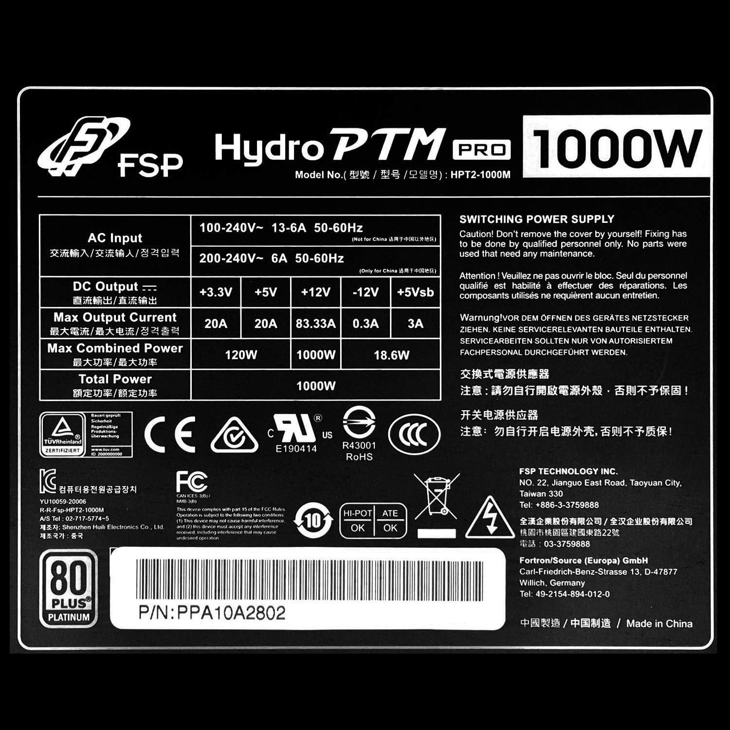 Hydro PTM Pro 1000W HPT2-1000M