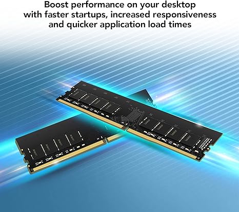 Lexar 16GB (1x16GB) DDR4 UDIMM Desktop Memory, 3200MHz Speed, 1.2Voltage, 288 Pin, CAS Latency 19 | LD4AU016G-B3200GSST