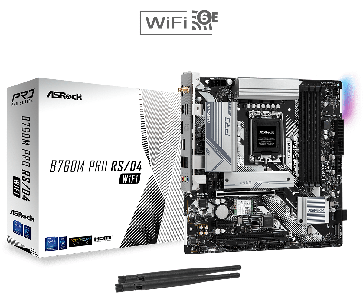 ASROCK B760M Pro RS/D4 WiFi mATX